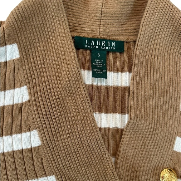 Ralph Lauren Brown and Tan V-Neck Sweater - Picture 14 of 16